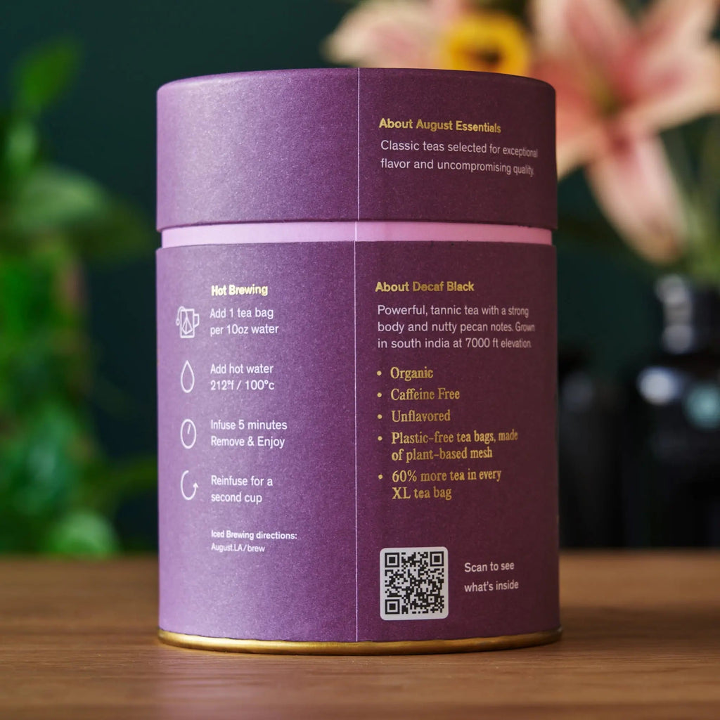 Organic South Indian Decaf Black Tea (Tea Bags)