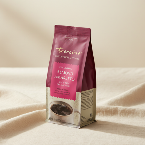 Almond Amaretto Chicory Herbal Coffee Editorial Shot