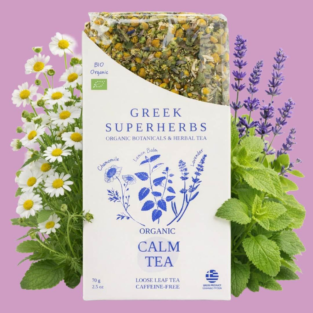 Organic Calm Tea (Greek Lavender, Chamomile and Lemon Balm)