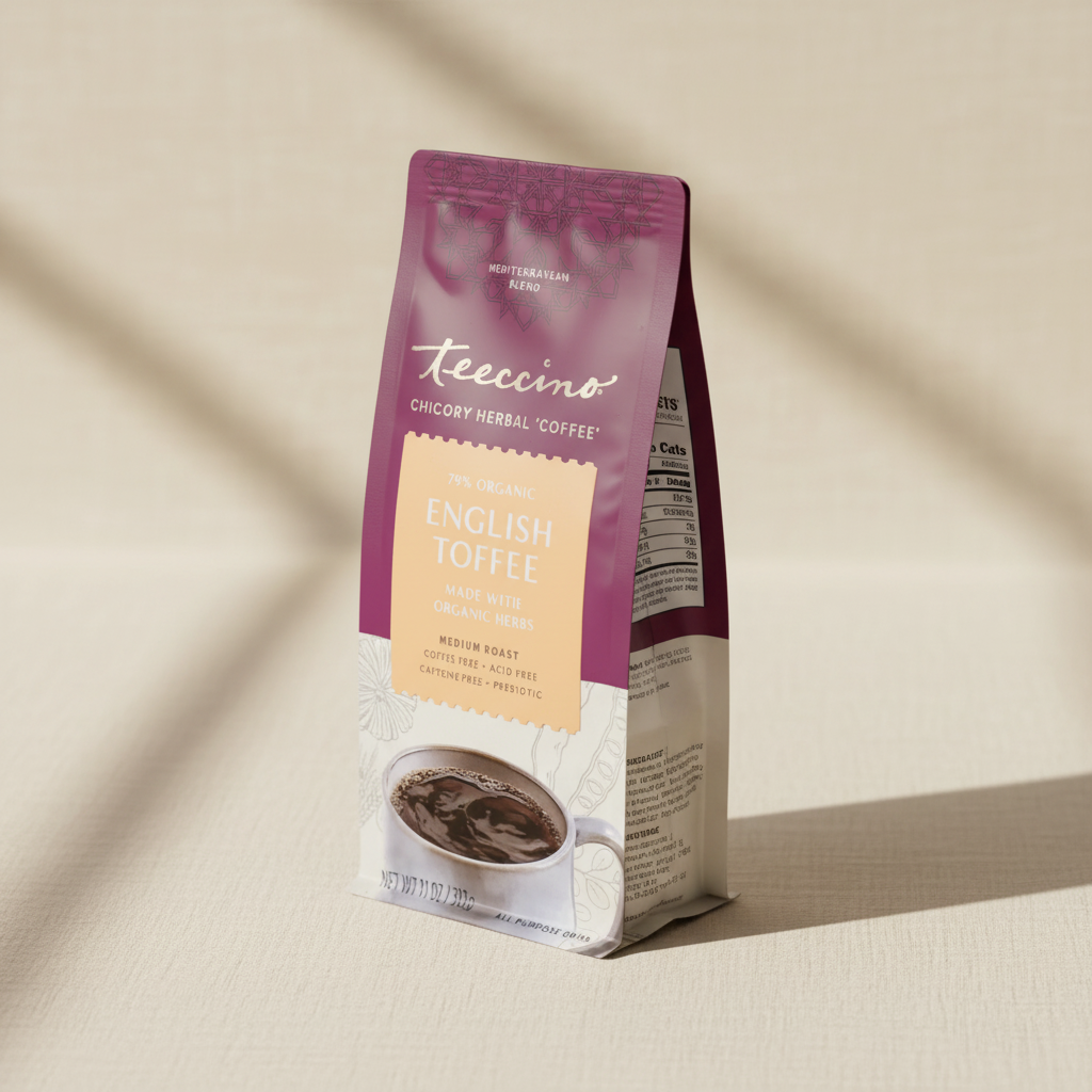 English Toffee Herbal Coffee Editorial Shot
